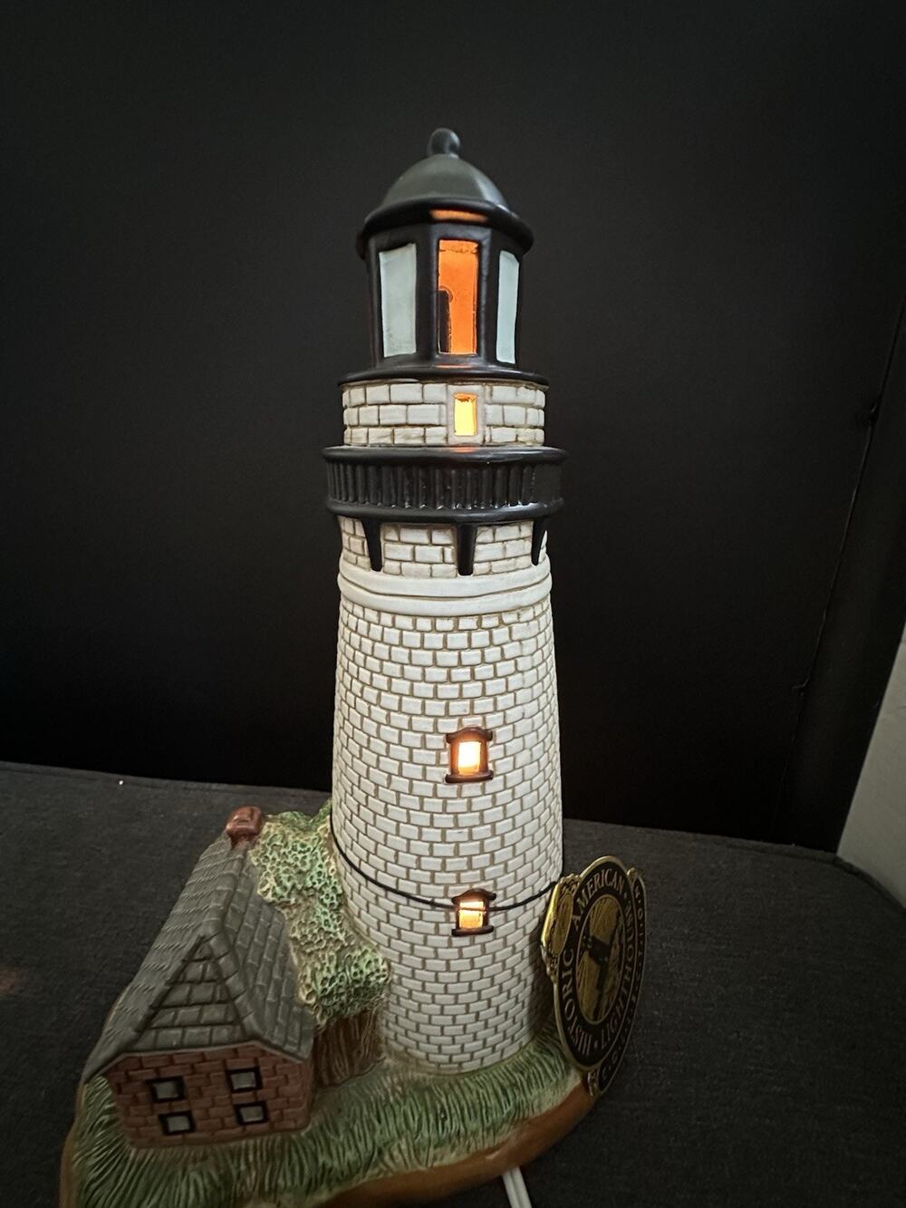 Lefton St Simons GA Lighthouse #01012 1993 Lighted Box Tag Working